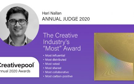 Hari Nallan is the jury member for this year’s Creativepool Annual awards