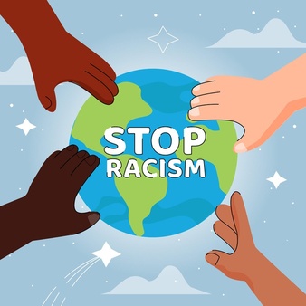Stop racism with hands