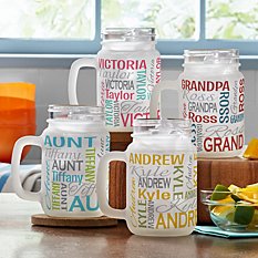 You Name It! Frosted Mason Jar