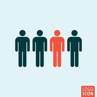People icon isolated vector