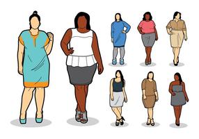 Plus SIze Icons vector