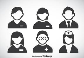 Hospital People Icons Vector