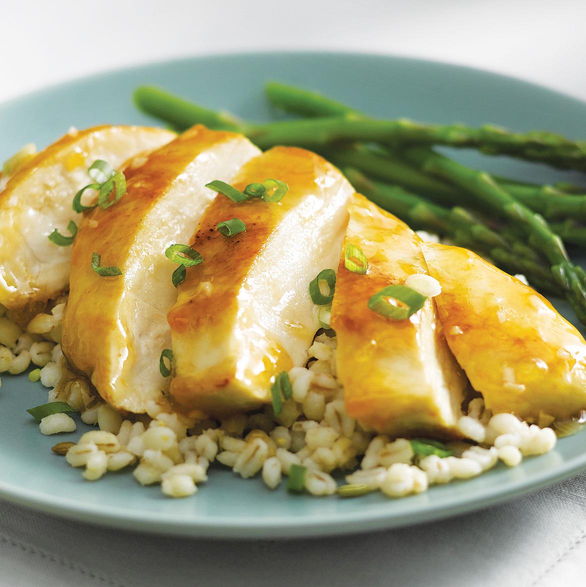 Image for Apricot Ginger Chicken with Toasted Barley Pilaf
