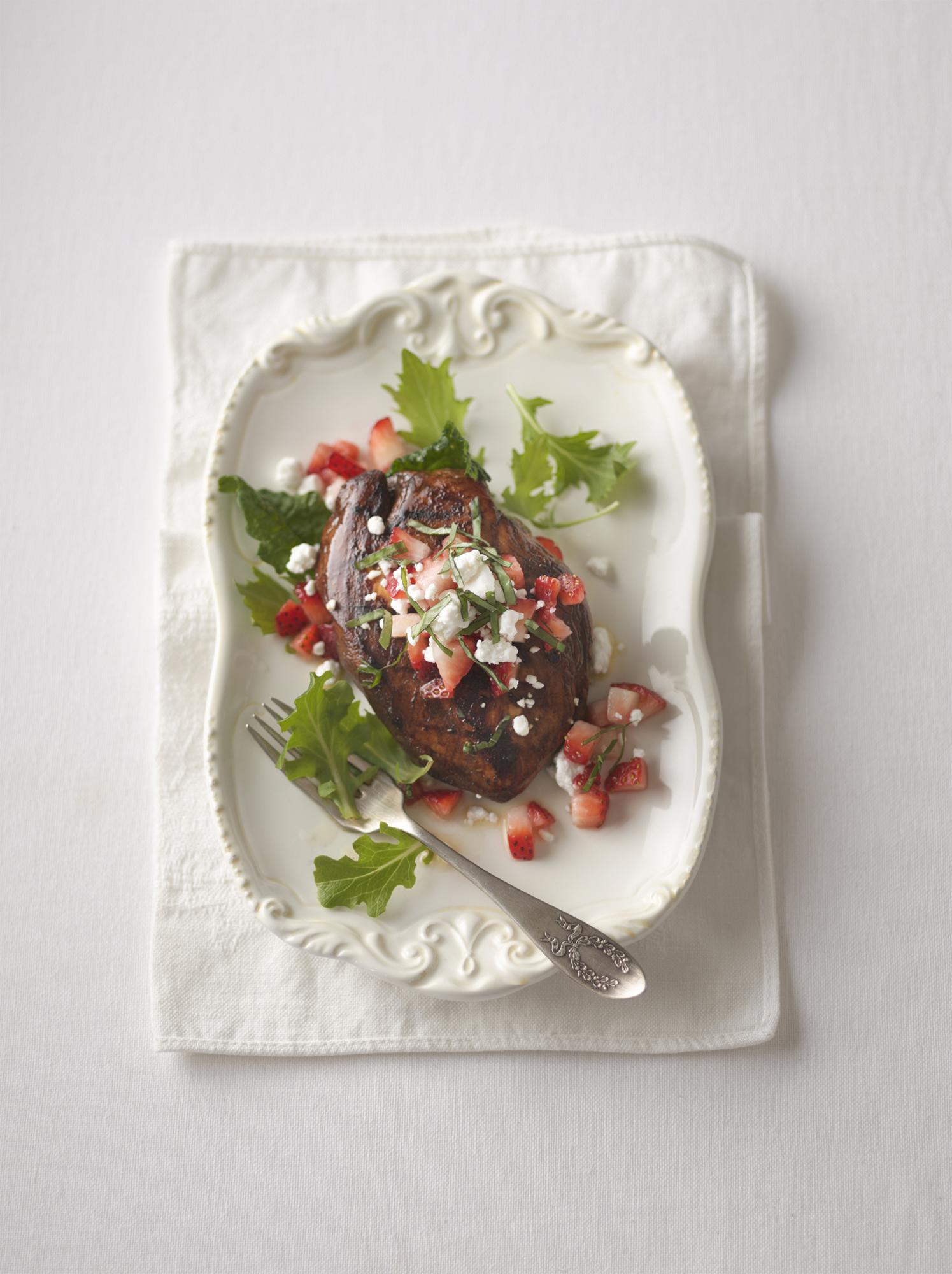 Image for Balsamic Grilled Chicken with Strawberries & Goat Cheese