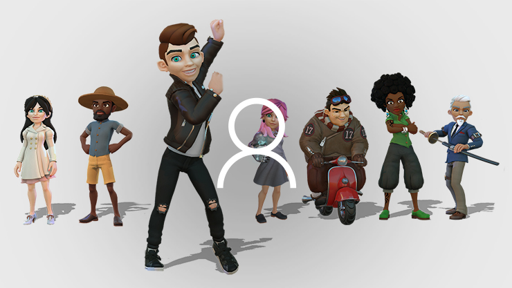 A person icon overlapping Xbox avatars