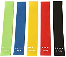 Resistance Loop Bands, Exercise Bands, GANA Set of 5 Natural Latex Fitness Bands for Workout and Physical Therapy,...