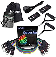 TheFitLife Exercise and Resistance Bands Set - Stackable up to 150 lbs Workout Tubes for Indoor and Outdoor Sports,...