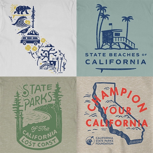 Parks Project X California State Parks Foundation collection have such great graphics celebrating our love for California!
