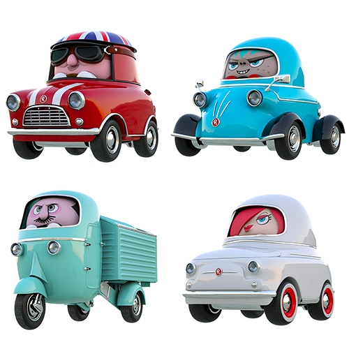 Rollis Toy Cars - adorable design with their drivers packed right in.