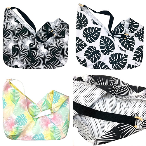Kitty Toronto Tote Bags - easily packable, washable, and feature their bold, custom fabrics! 