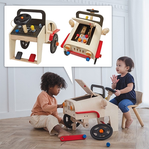 PlanToys Motor Mechanic - a wooden set for the kids who want to wrench alongside you