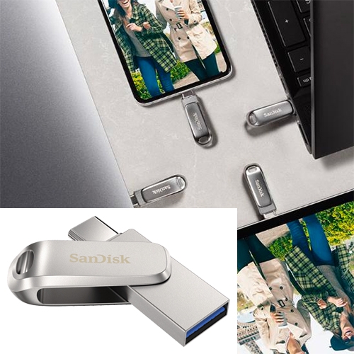 1TB on a tiny USB key! SanDisk Ultra Dual Drive Luxe USB Type-C Flash Drive (that also has USB Type-A!)